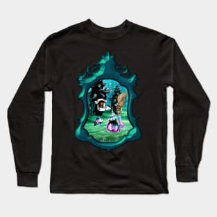 Cute mermaids and fantasy fish in the deep ocean Long Sleeve T-Shirt